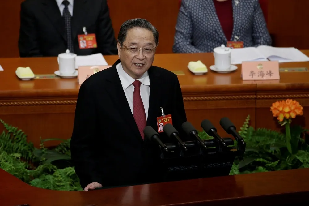 【中國兩會】俞正聲56分鐘開幕報告：會深化與台灣民代及青年交流　