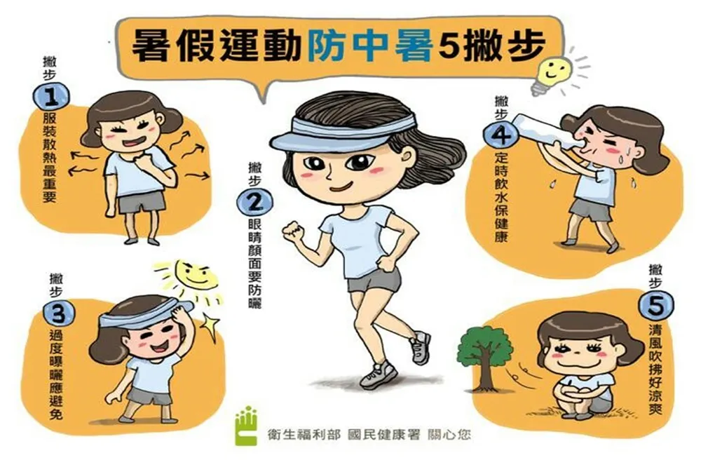 報您防中暑五撇步　趁暑假運動，舒服享受夏日排汗