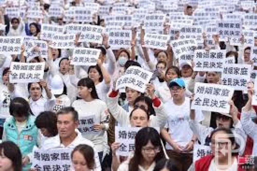 反同婚「百萬家庭」北中南開花　10萬人上凱道