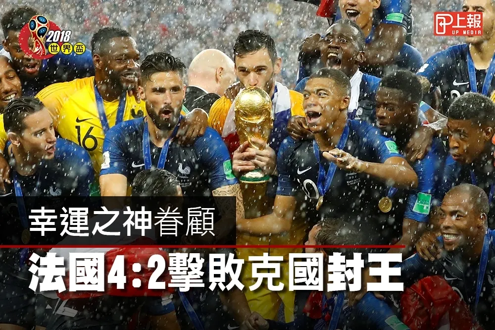【2018世足片】賽事回顧》幸運之神眷顧　法國4:2擊敗克國封王