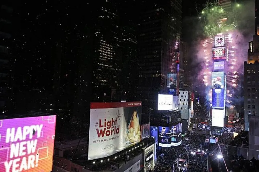 半世紀以來最冷跨年夜　紐約時代廣場百萬人迎接2018