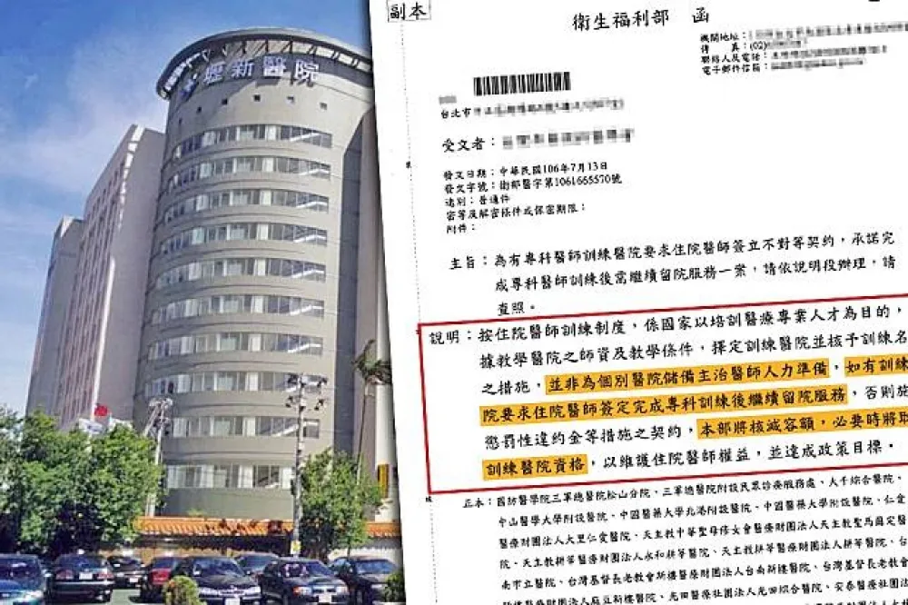 【獨家】強制醫師專科訓練後留院1年　壢新招生名額恐遭刪減