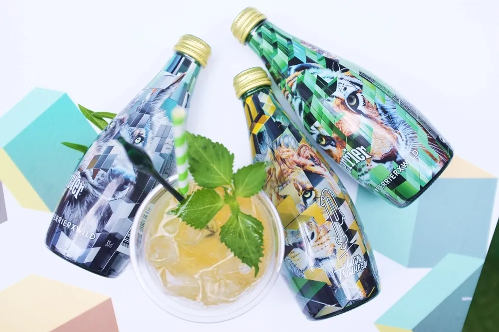 【有片】沛綠雅 Perrier 全新限量瓶叢林化為「3D野獸」　限定特調免費品飲！