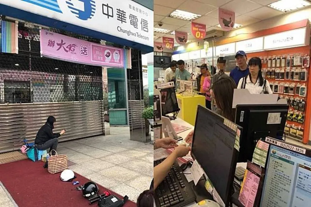【搶辦499排隊亂象】民眾拿菸盒、安全帽占位　吊點滴還是要來排