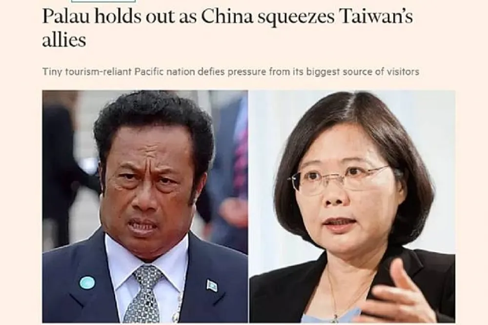 遭中國旅遊禁令施壓　帛琉：不會跟台灣斷交