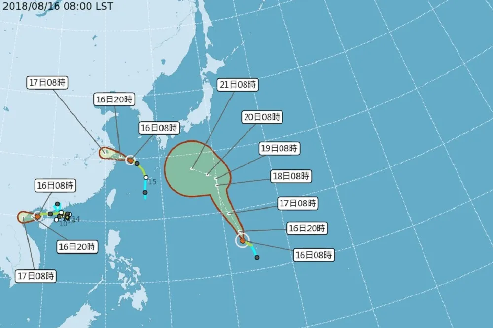 【9天內第6個颱風】「蘇力」16日上午生成　又往日本去了