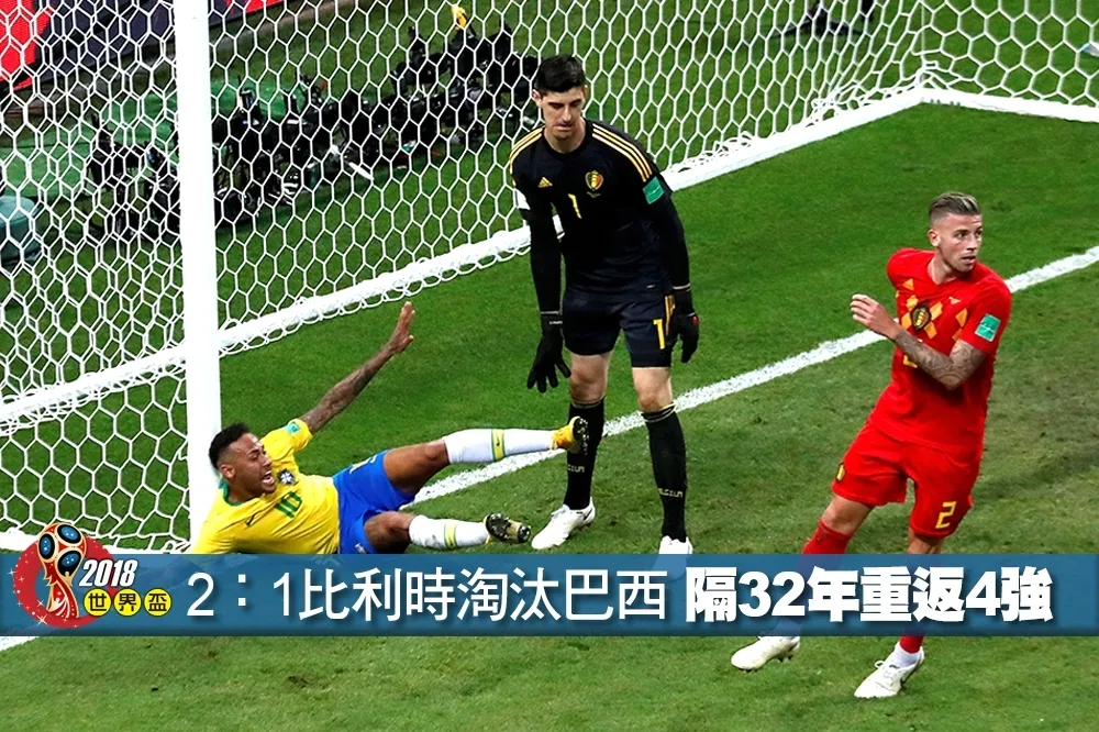 【2018世界盃】 2：1比利時淘汰巴西　隔32年重返4強　