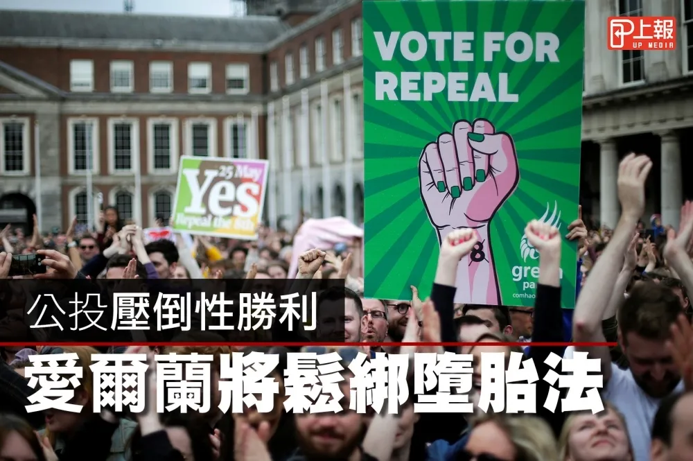 【影片】公投壓倒性勝利　愛爾蘭將鬆綁墮胎法 