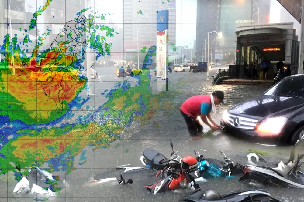 【高雄台南淹慘了】豪雨從南部往上延伸至台中　北台灣山區也要小心
