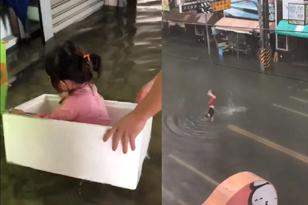 【豪雨戲水篇】台南「安中河」再現　游泳、跳舞樣樣來