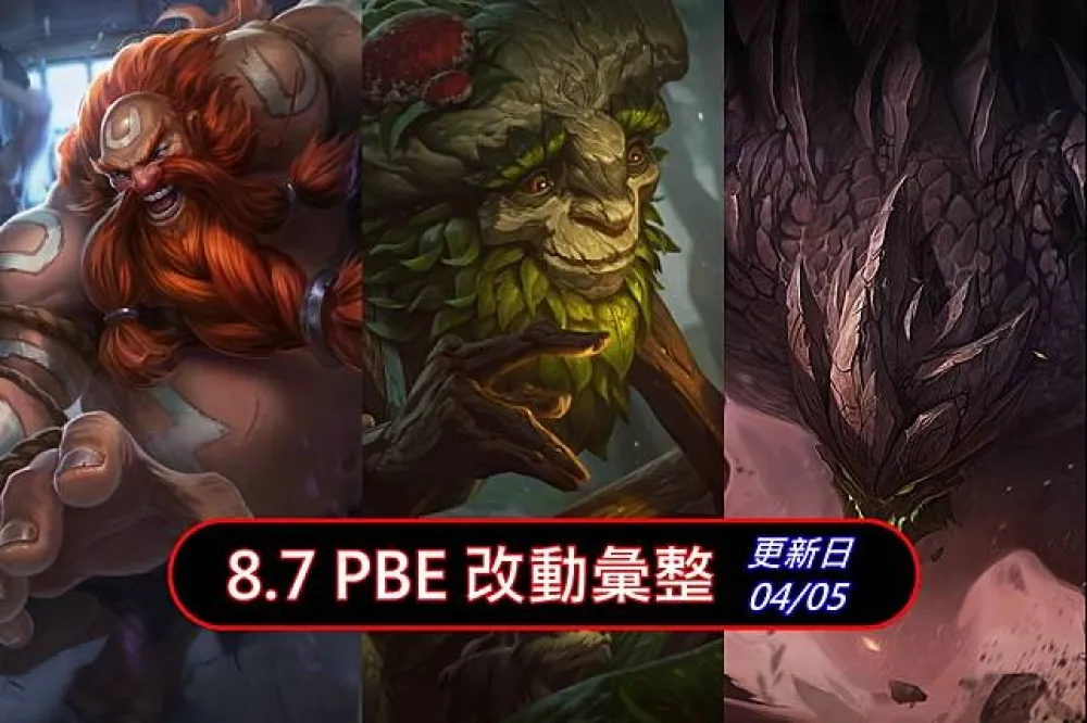 【英雄聯盟】8.7 PBE 測試服改動彙整：其他東東