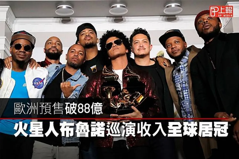 【影片】歐洲預售破88億　火星人布魯諾巡演收入全球居冠