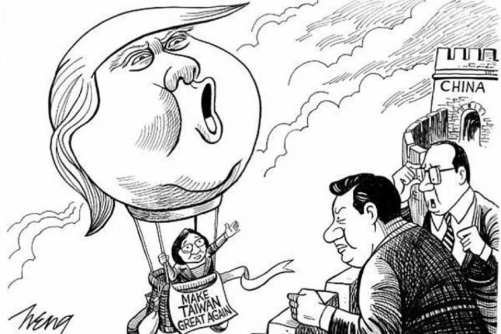 【美中貿易戰】挾台灣以令習大大？《紐時》漫畫巧喻台灣微妙地位