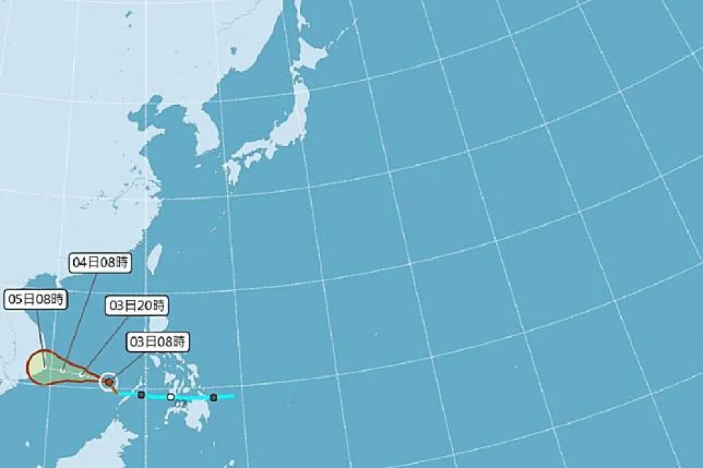 今年首颱布拉萬生成　5日至7日陣雨變多