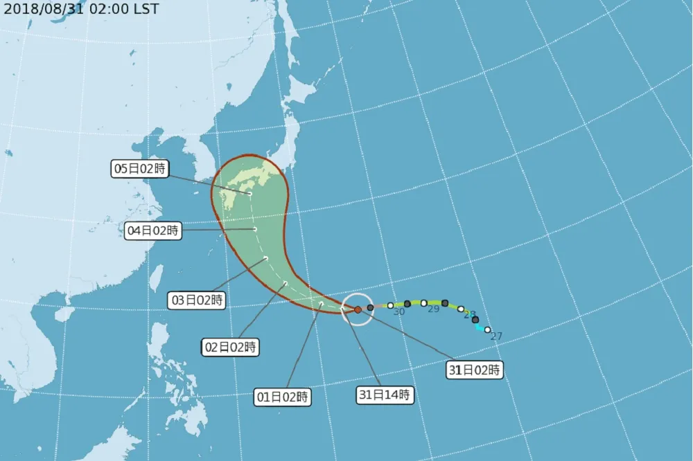 【旅日注意】「燕子」升級強颱　5日最接近日本