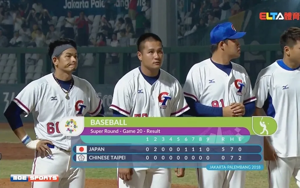 亞運棒球台灣隊不敵日本　明將與中國爭銅牌
