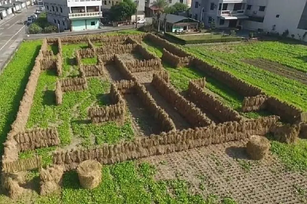 【好諷刺】嘉義縣特製「稻草迷宮」燒很旺　環保局：有人縱火