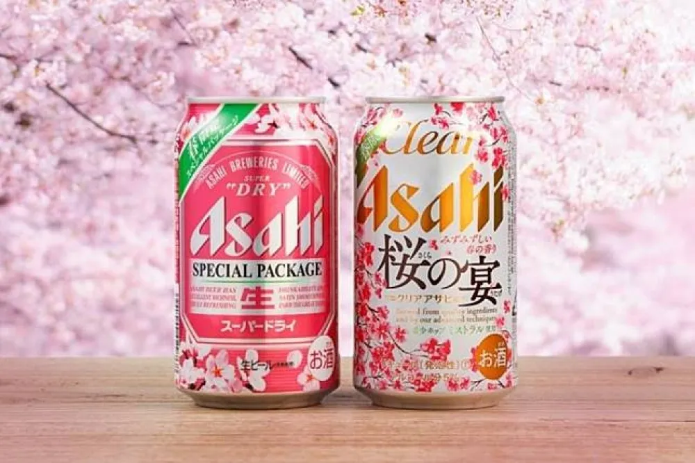 【有片】超粉嫩！Asahi朝日啤酒推出「春季限定櫻花版」特別包裝