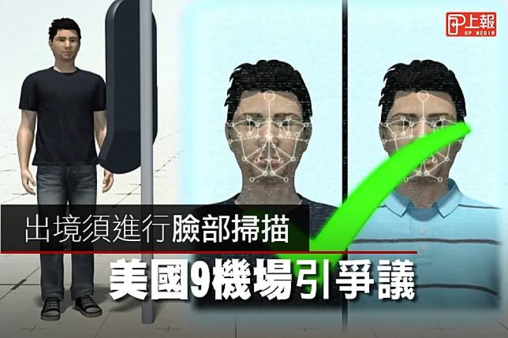 【圖解影片】出境須進行臉部掃描　美國9機場引爭議