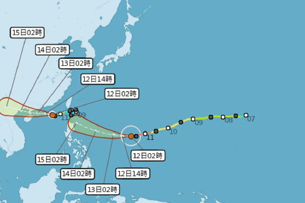 【地表最強風暴】「山竹」目前仍持續增強　路徑不斷往南俢