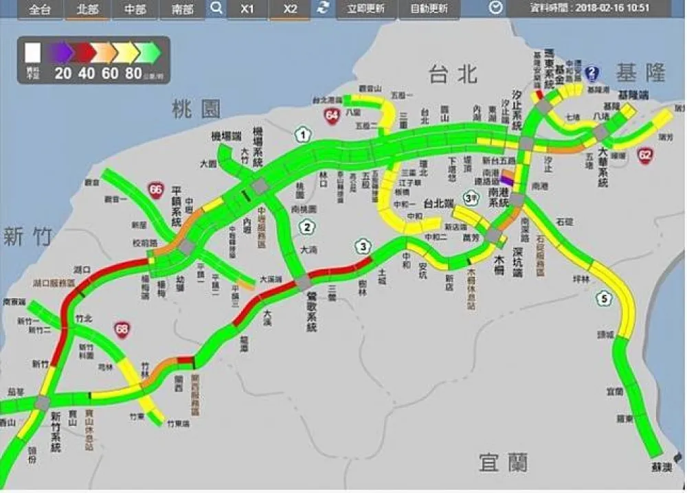 【年初一走春】國1中壢段現車潮湖口至新竹最塞　國5龜速30公里
