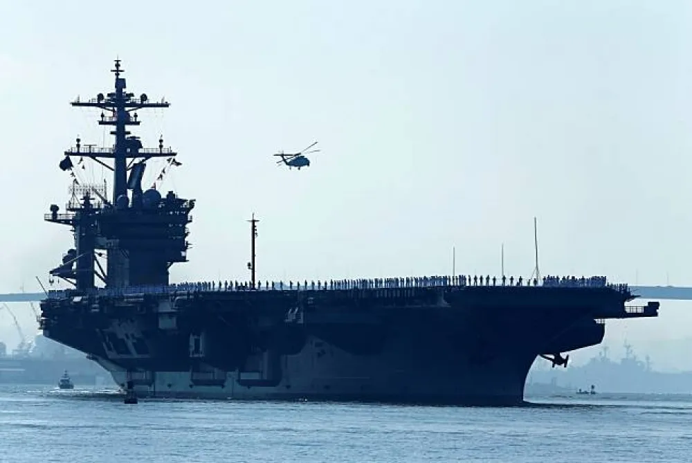 美英法聯手護南海　超級航母「卡爾文森號」3月訪越南
