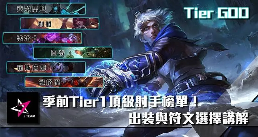 【Mr.1c專欄】季前Tier1頂級射手榜單！出裝與符文選擇講解