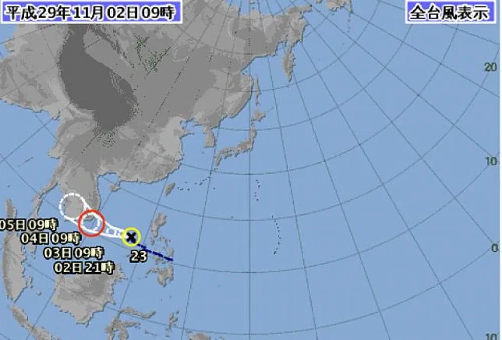 第23颱「丹瑞」生成　周末溫度下探17度