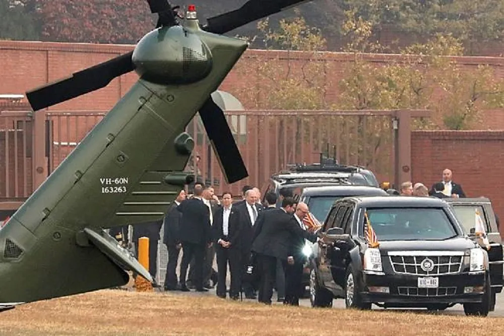 川普突然要造訪南韓DMZ　卻因霧大取消返回首爾