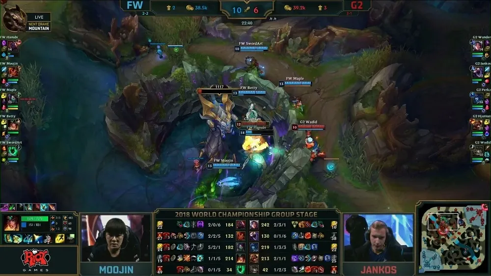 【2018世界賽】歐美網友看FW vs G2（正賽）：為什麼閃電狼不在Jankos金人的時候把巴龍吃掉？