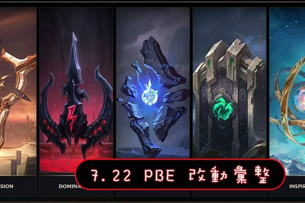 【英雄聯盟】7.22 (S8) PBE 測試服改動彙整：平衡改動