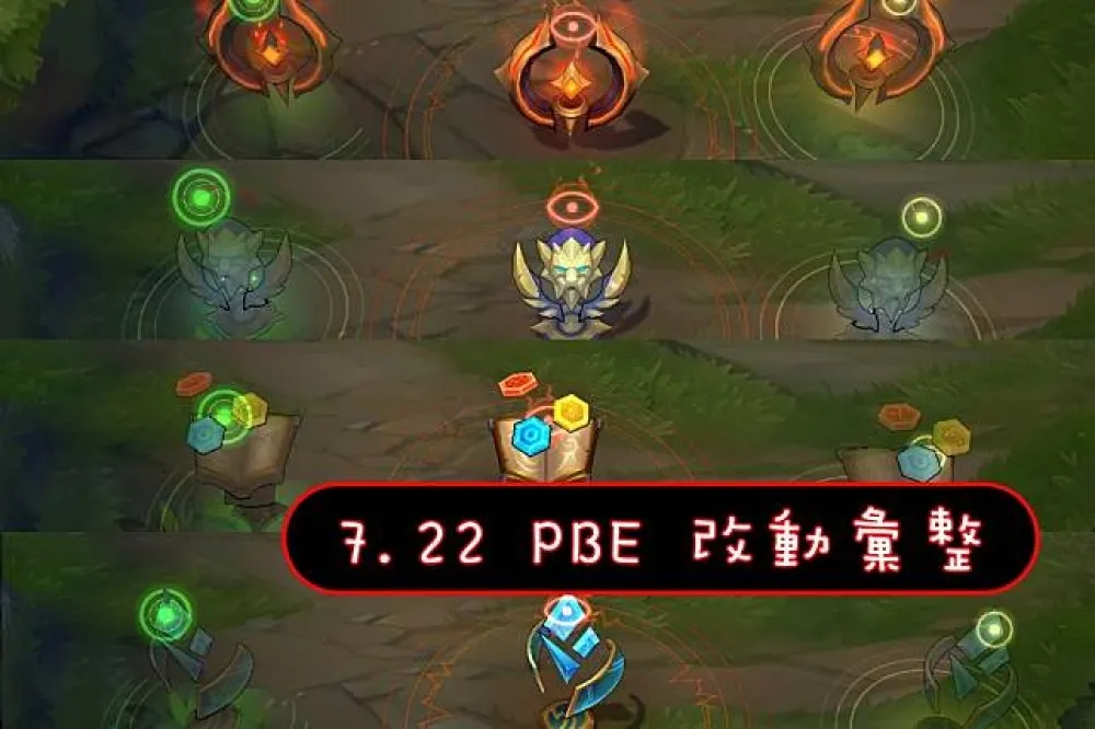 【英雄聯盟】7.22 (S8) PBE 測試服改動彙整：其他東東