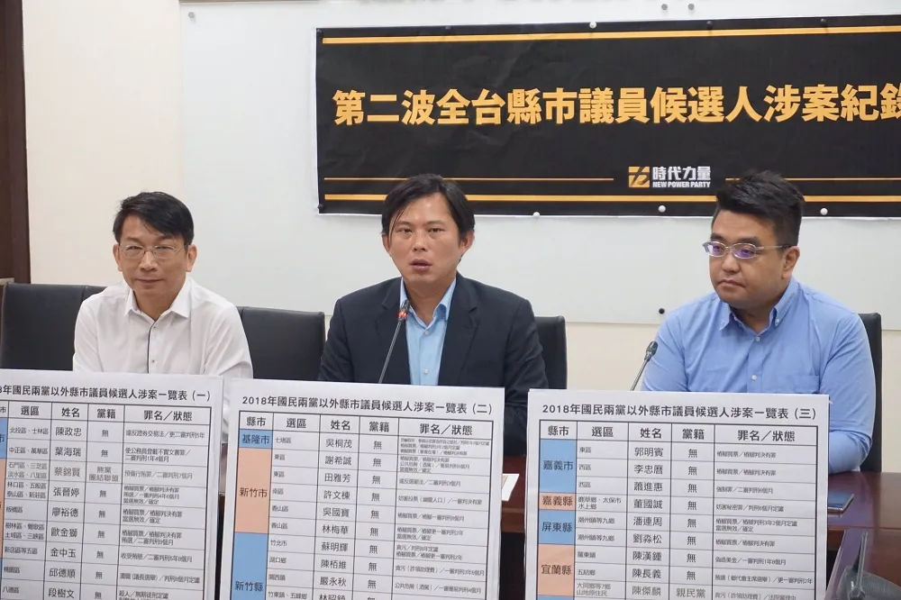 公布無黨籍議員參選人涉案名單　時力籲修法限制參選權