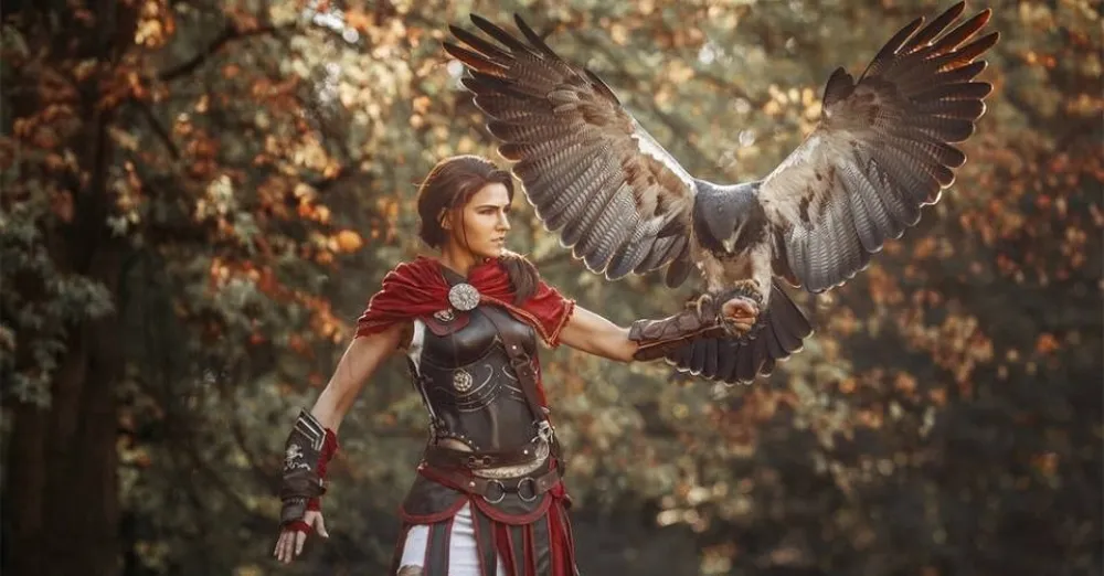 國外玩家神還原Cosplay《刺客教條：奧德賽》女主角Kassandra