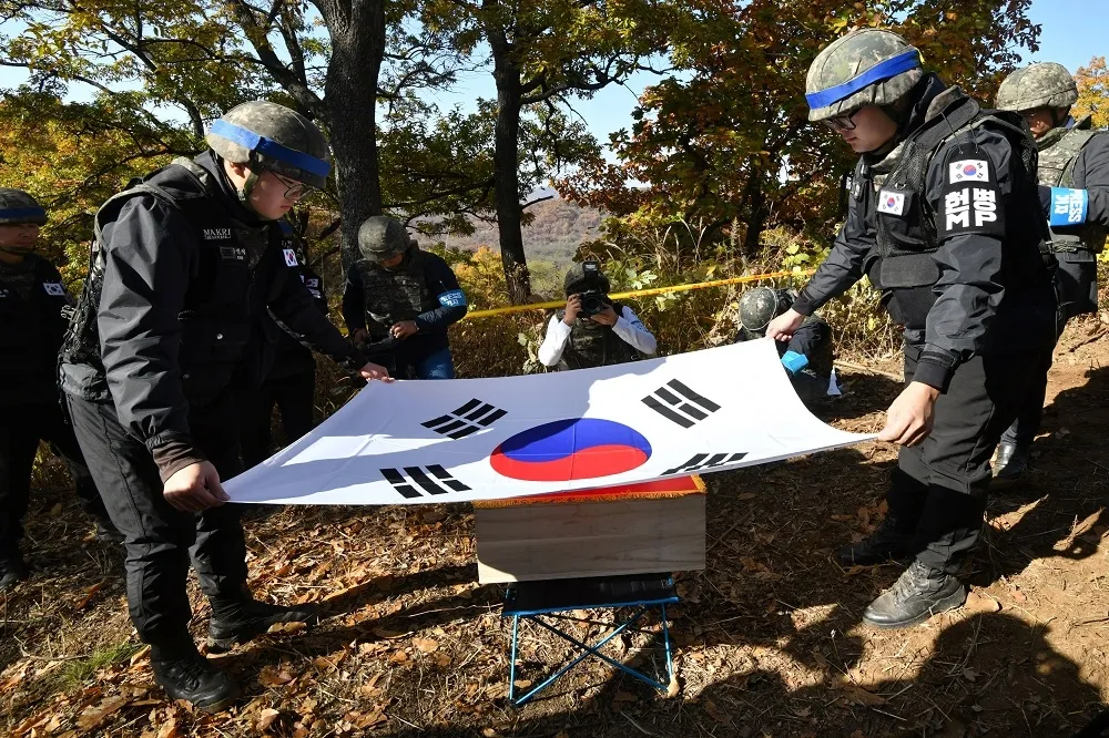 非軍事區掃雷發現2具韓戰遺骸　疑似南韓陣亡士兵