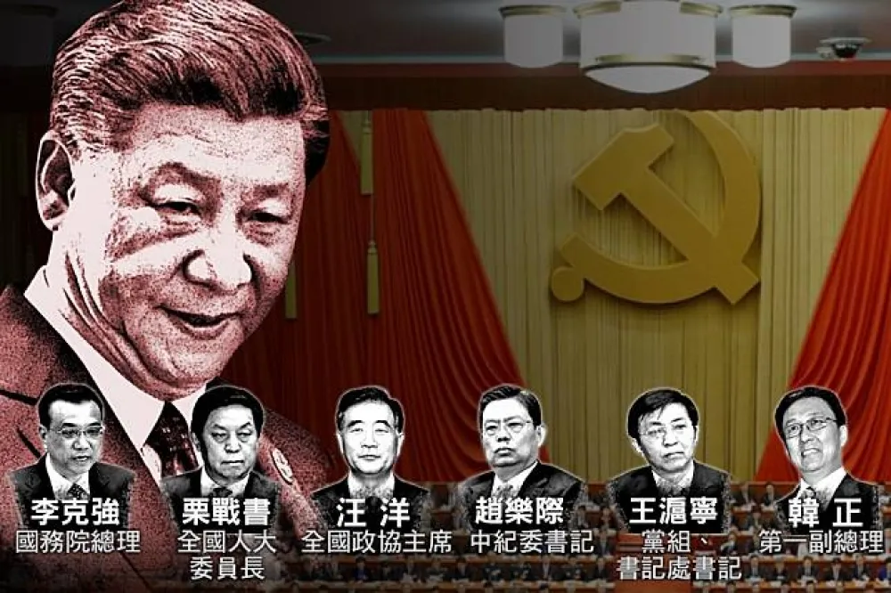 【一中全會】習家班一統天下　七常委分工底定