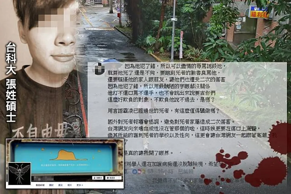 【台大潑酸】死者臉書被灌爆　21日下午關閉