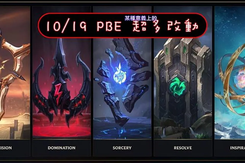 【英雄聯盟】10/19 PBE 測試服改動：季前改動暫時回調！