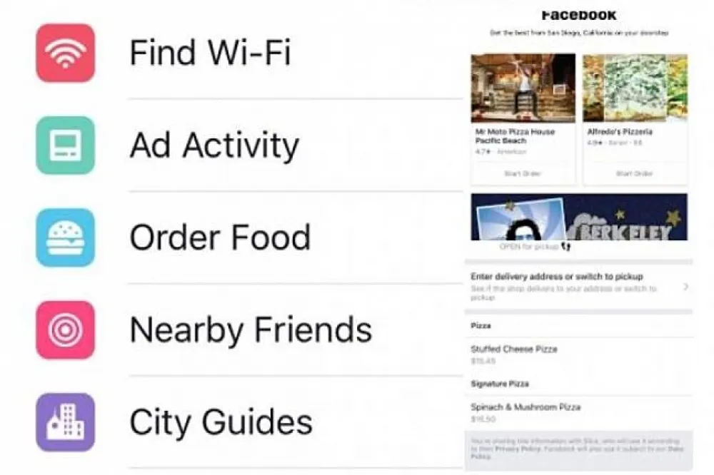 除了Ubereats　未來也可以透過Facebook訂餐