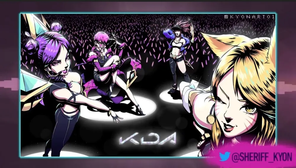 【英雄聯盟】可萌也可御！官方整合同人美術圖　玩家作品融合K/DA單曲