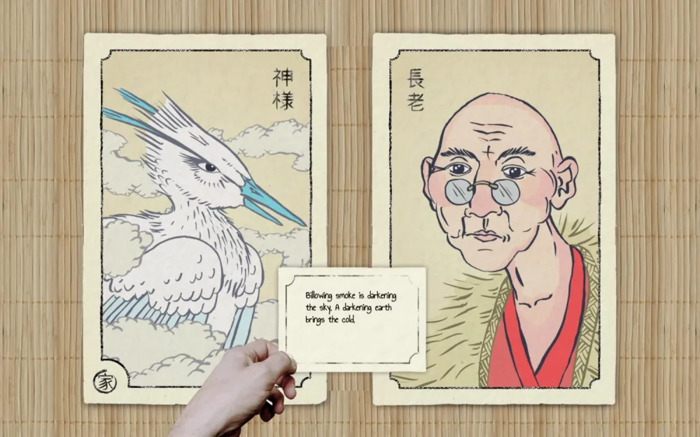 阻止火山破壞自然環境　獨立開發浮世繪風解謎《俳句冒險》預計明年上市