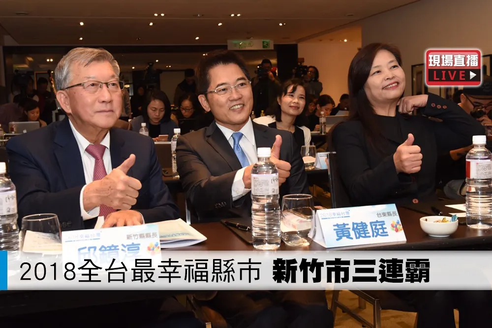 【直播】2018全台最幸福縣市　新竹市三連霸