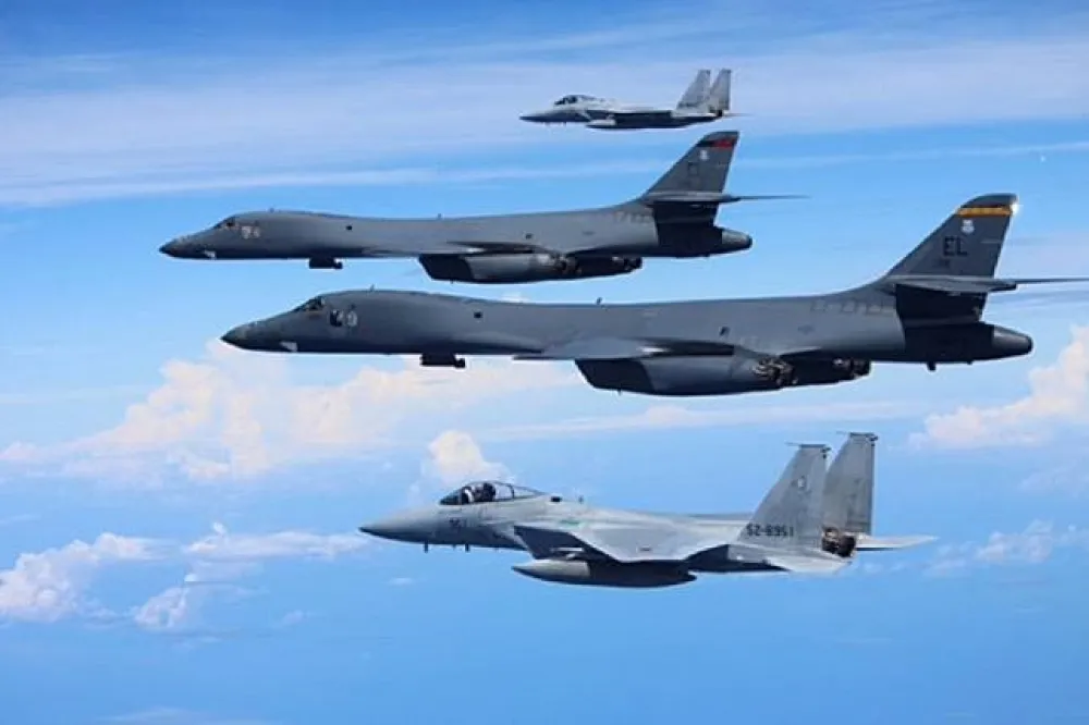 再度警告金正恩！　美國派出B-1B轟炸機飛越北韓東部海域