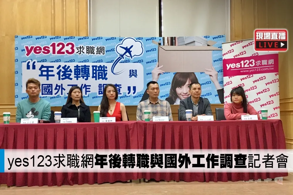 【直播】yes123求職網「年後轉職與國外工作調查」記者會 