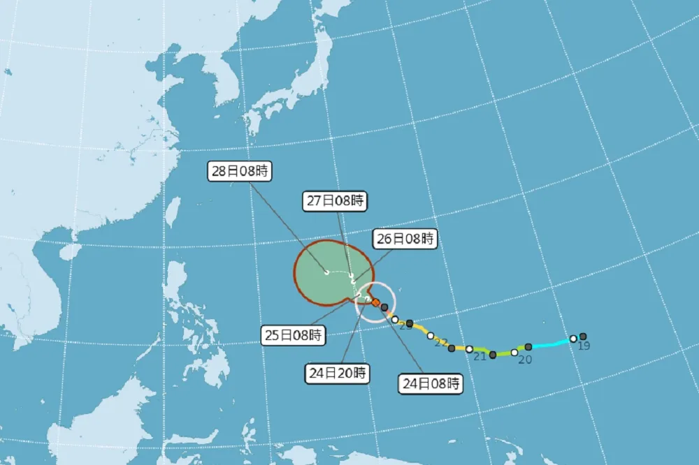 北北基發布大雨特報　「蝴蝶」升格強颱破紀錄