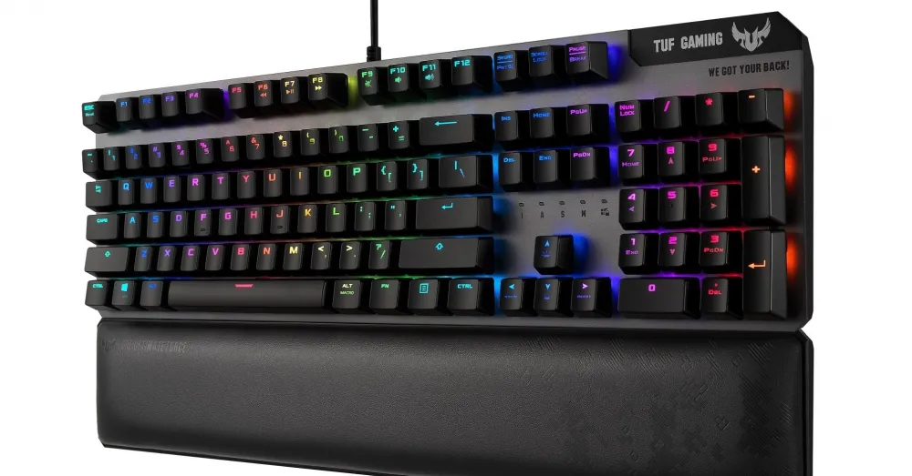 ASUS TUF Gaming K7光學機械軸鍵盤、ROG電競鍵帽組今潮流上市