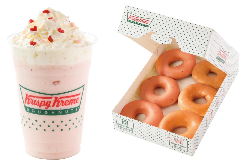 買冰沙送甜甜圈！Krispy Kreme 春季限定草莓甜甜圈、櫻花冰沙 3/15 開賣