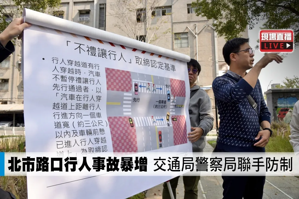 【直播】北市路口行人事故暴增　交通局警察局聯手防制