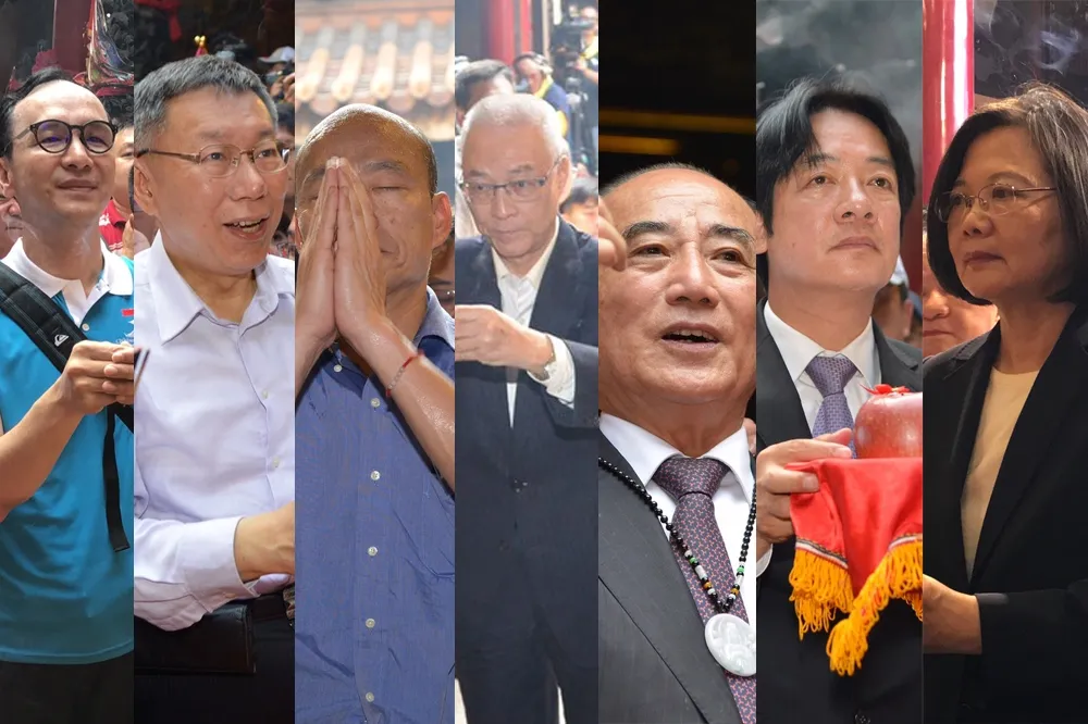 【圖輯】大甲媽起駕成2020前哨戰　看各黨大咖們的「政治味」祈願