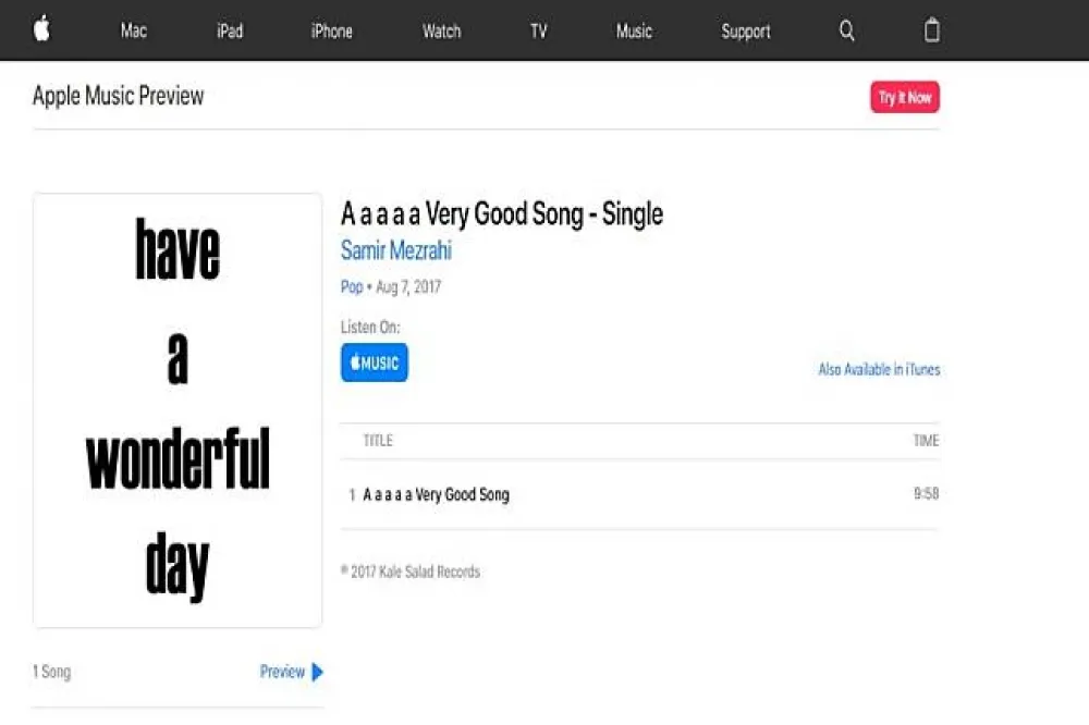 10分鐘的無聲歌曲，竟擠入iTunes暢銷排行榜！